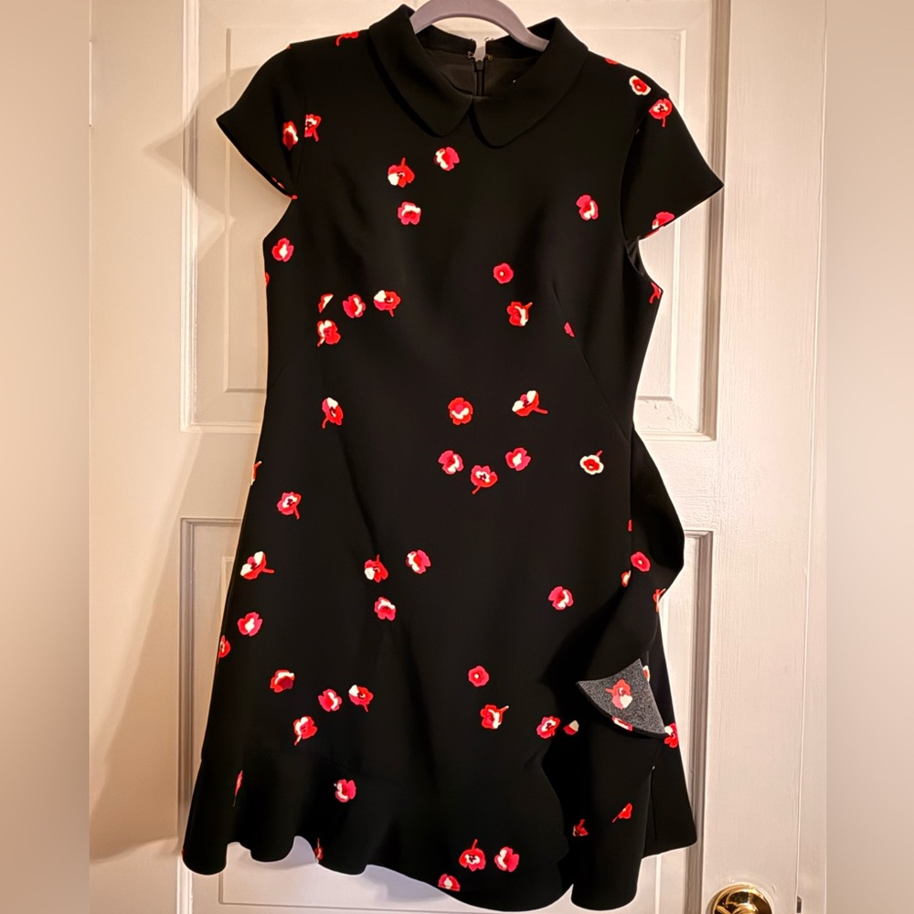 Last chance-NWT- floral Kate Spade Black Dress